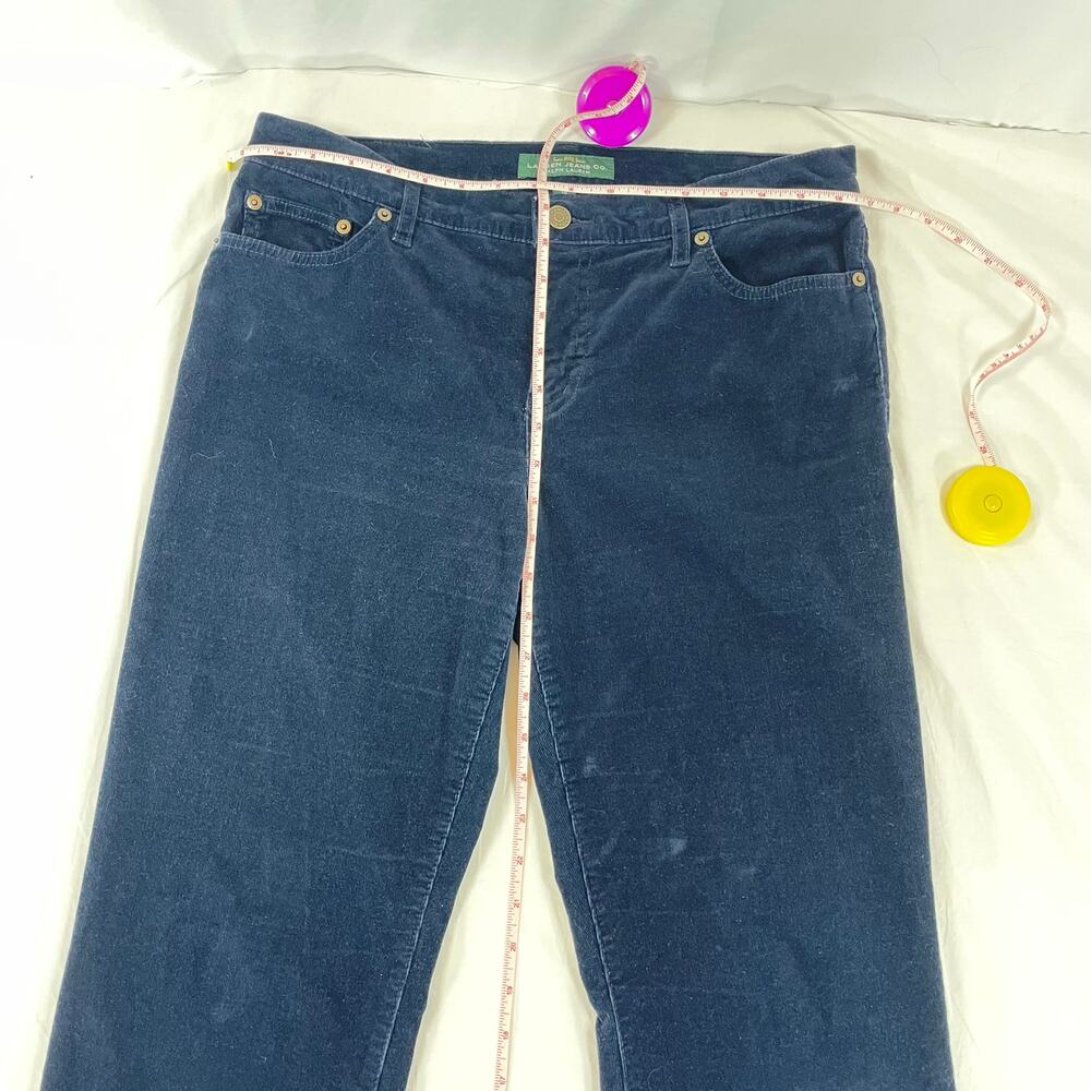 Vintage Ralph Lauren LRL Corduroy Navy Blue Straight Leg Pants Women’s 10 - Picture 7 of 7